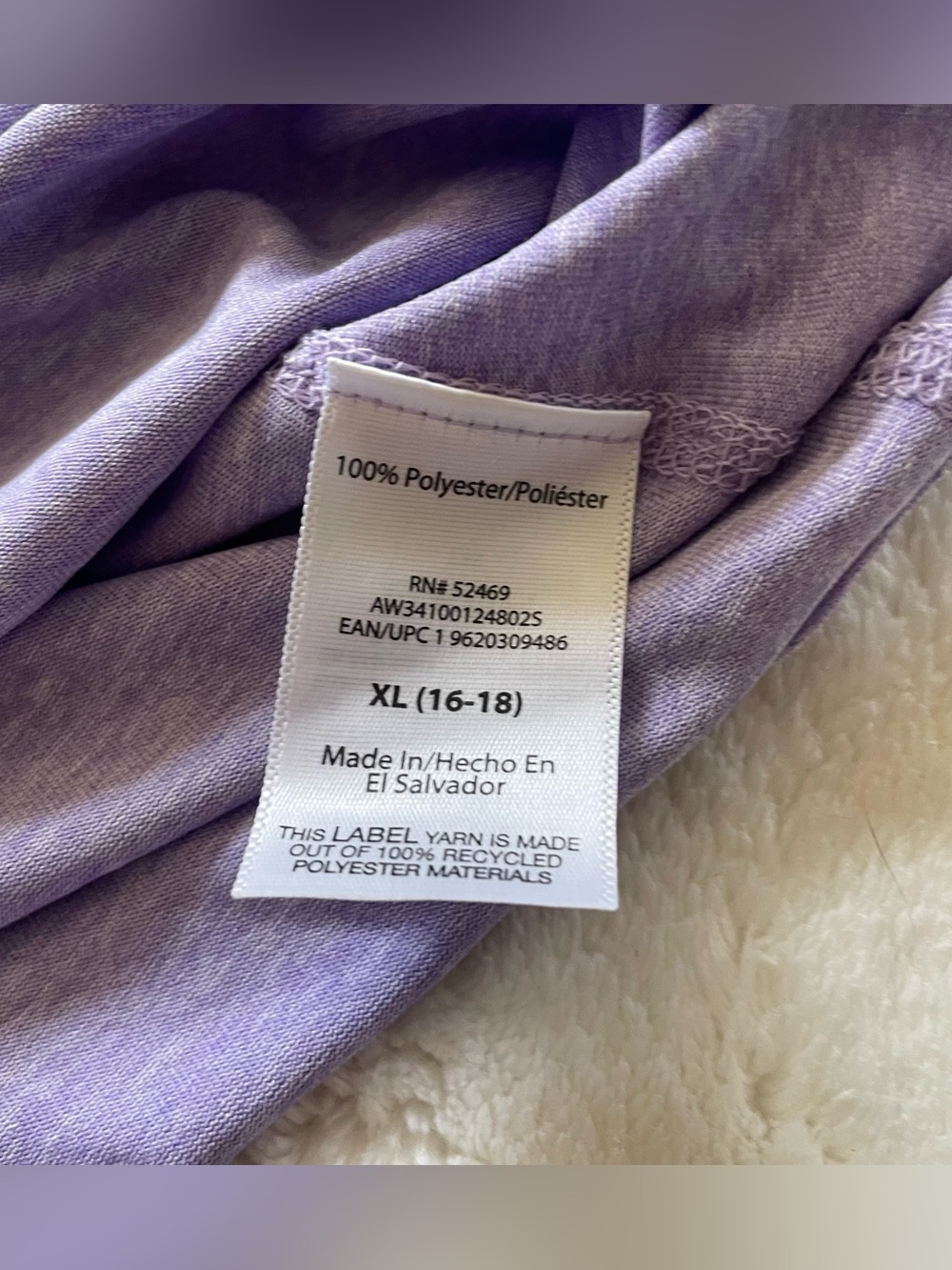Athletic Works Lilac Long Sleeve size XL - Picture 5 of 13